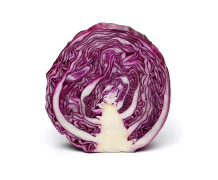 Fresh red cabbage on white background Stock Photos