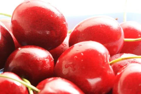 Fresh red cherries Stock Photos