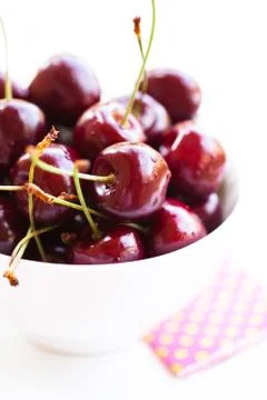 Fresh red cherries Foto stock