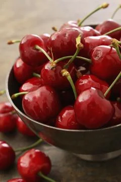 Fresh red cherries Stock Photos