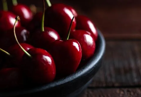 Fresh red cherries Stock Photos