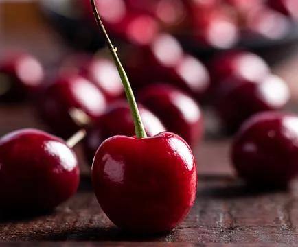 Fresh red cherries Stock Photos