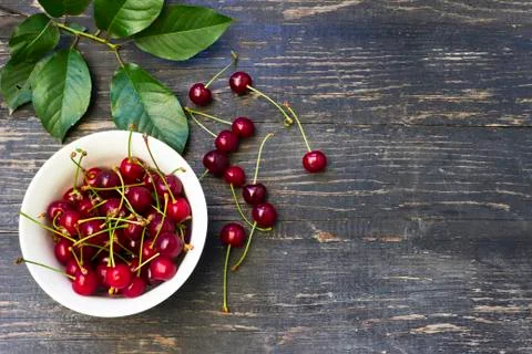 Fresh red cherry Stock Photos