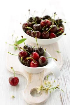 Fresh red cherry Stock Photos
