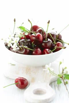 Fresh red cherry Stock Photos