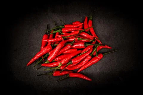 Fresh Red Chilli Peppers Stock Photos
