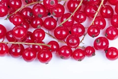 Fresh red currant berries symbolizing antioxidant rich snack, vivid color sug Stock Photos