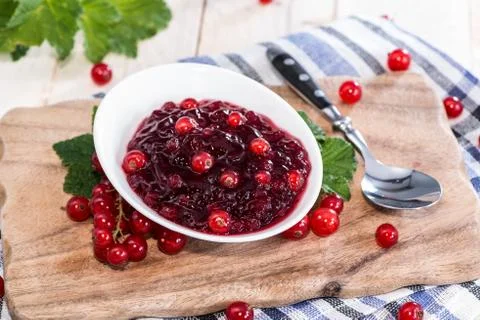 Fresh red currant jam Stock Photos