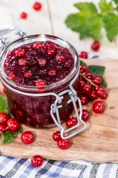 Fresh red currant jam Foto stock