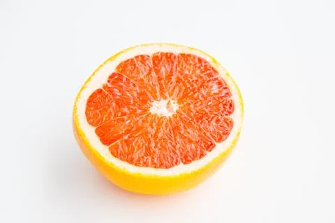 Fresh red cutted half of grapefruit Stock Photos