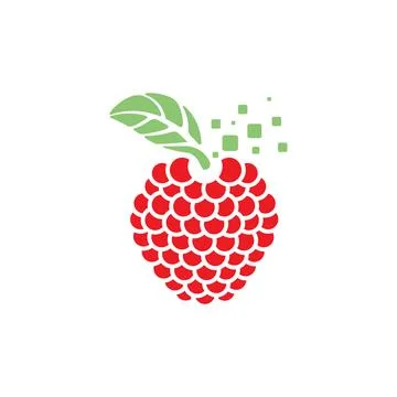 Fresh red fruit raspberry logo symbol icon vector graphic design illustrati.. Stock Illustration