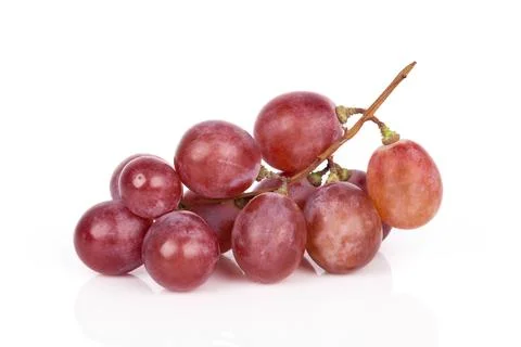 Fresh red grape isolated on white Stock Photos