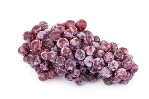 Fresh red grape on white background Stock Photos