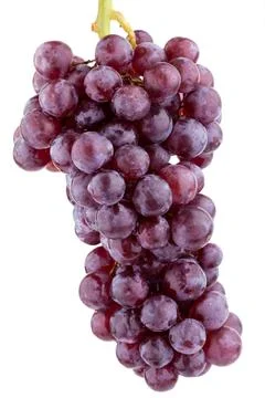 Fresh red grape on white background Stock Photos