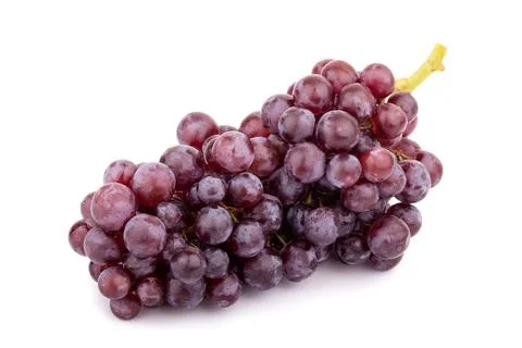 Fresh red grape on white background Stock Photos