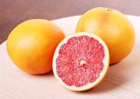 Fresh red grapefruit Stock Photos