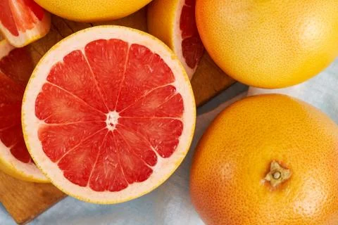 Fresh red grapefruit Stock Photos