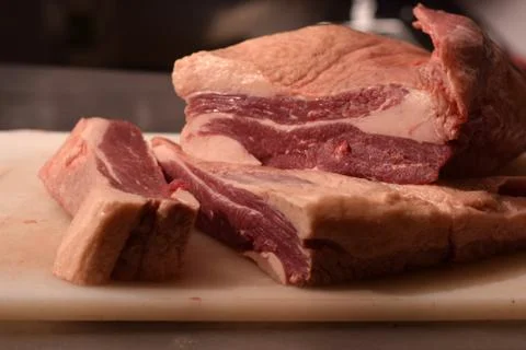 Fresh Red Meat Prepared for Cooking Stock Photos