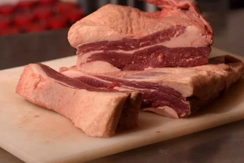 Fresh Red Meat Prepared for Cooking Stock Photos