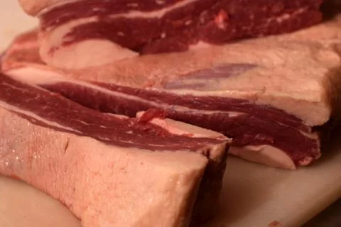 Fresh Red Meat Prepared for Cooking Stock Photos