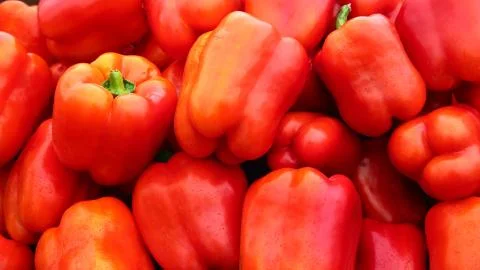 Fresh red pepper background Stock Photos