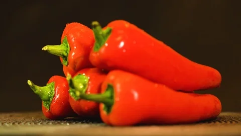 Fresh red pepper Stock Footage 102187222