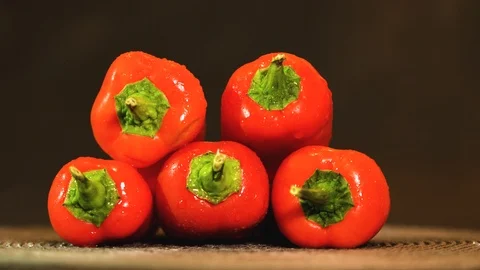 Fresh red pepper Video stock 102211430