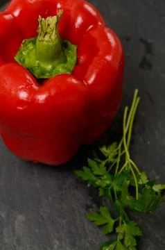 Fresh red pepper Stock Photos