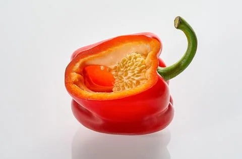 Fresh red pepper on a table Stock Photos