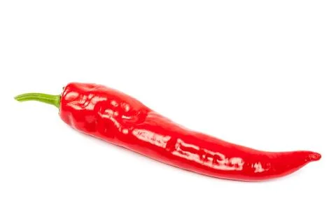 Fresh red pepper on a white background. Stock Photos