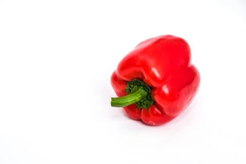 Fresh red pepper on a white background Stock Photos