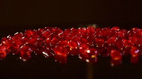 Fresh red pomegranate seeds Stock Footage 121143053