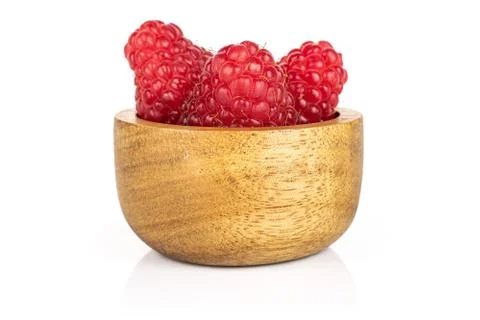 Fresh red raspberry isolated on white Stock Photos