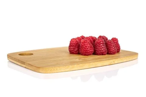 Fresh red raspberry isolated on white Stock Photos