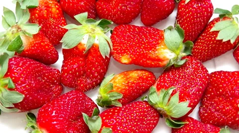 Fresh red strawberries Stock Footage 36536136