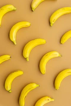 Fresh ripe bananas pattern. Fruit background Stock Photos
