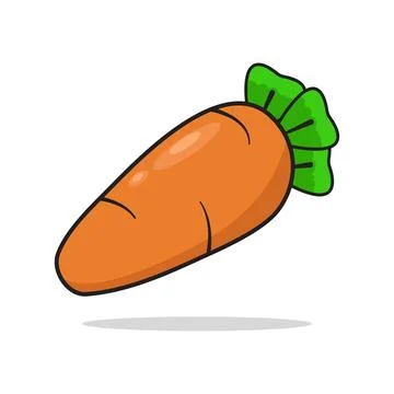 Fresh ripe carrot vector Stock Illustration