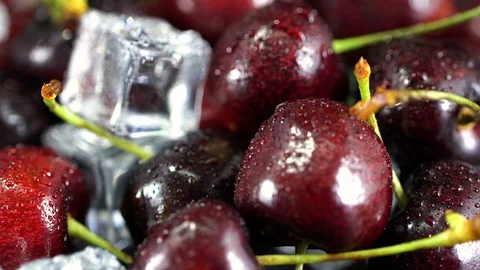 Fresh ripe cherries for background Stock Footage 99788992