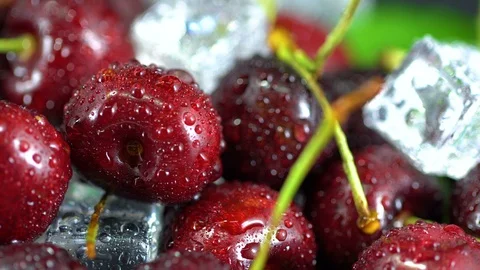 Fresh ripe cherries for background Stock Footage 99820574