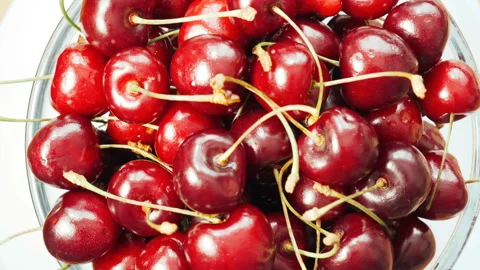 Fresh ripe Cherry close-up Stock Footage 91614980