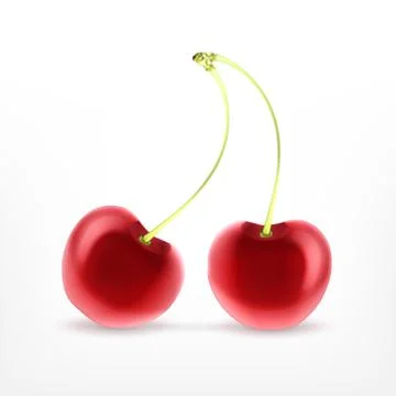 Fresh ripe cherry Stock Illustration