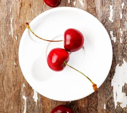 Fresh ripe cherry Stock Photos