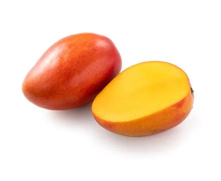 Fresh ripe mango fruit isolated on white background with clipping path Foto stock