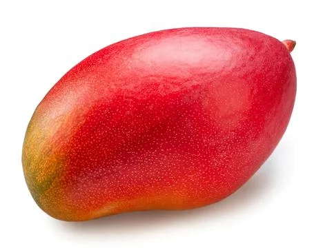 Fresh ripe mango fruit on white background Stock Photos