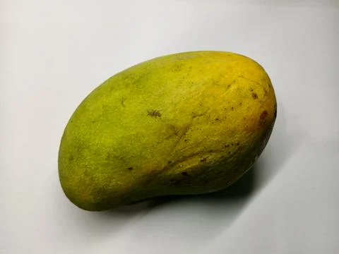 Fresh Ripe Mango Fruit on White Background Stock Photos