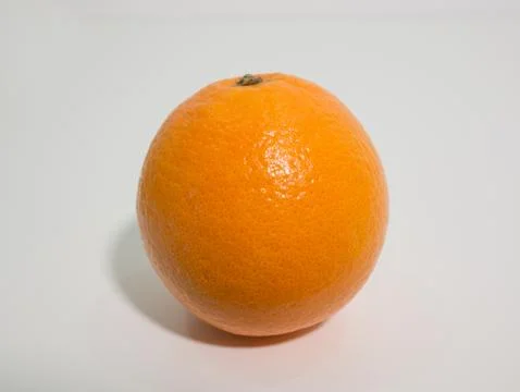 Fresh ripe orange on white background. Side view Foto stock