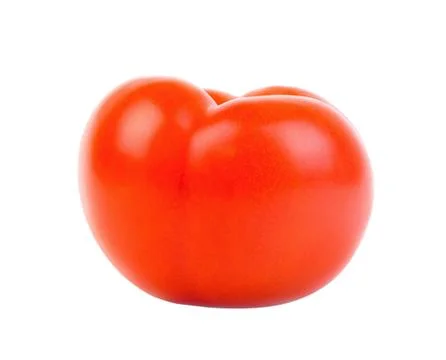 Fresh ripe red tomato isolated on white Stock Photos