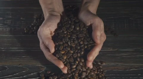 Fresh roasted coffee beans Stock Footage 62952959
