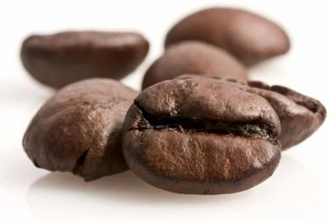 Fresh Roasted Coffee Beans Stockfoto's