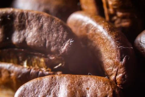 Fresh roasted coffee beans Stock Photos